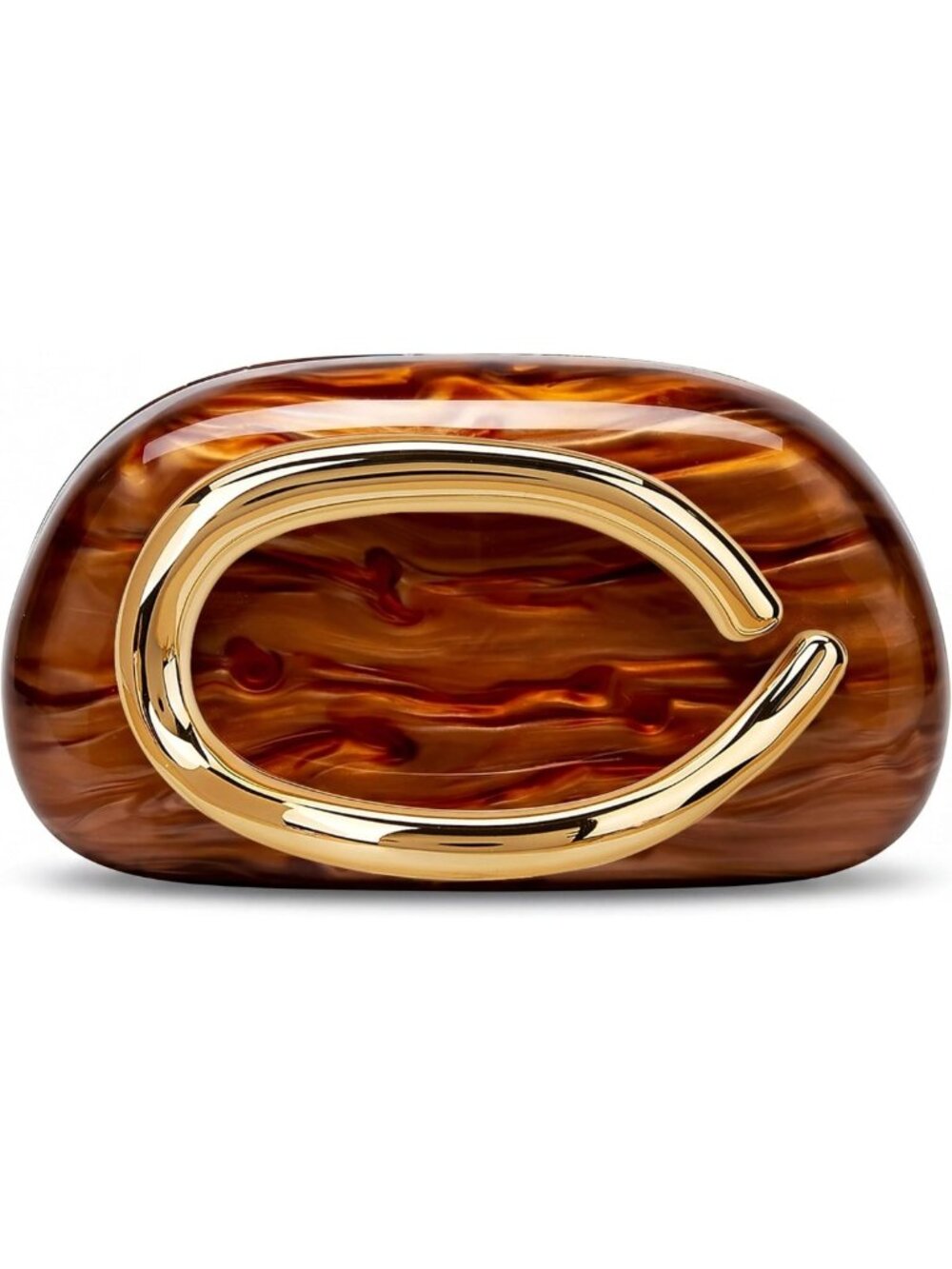 Stylish Evening Clutch Purse for Women - Detachable Gold Chain Crossbody Bag